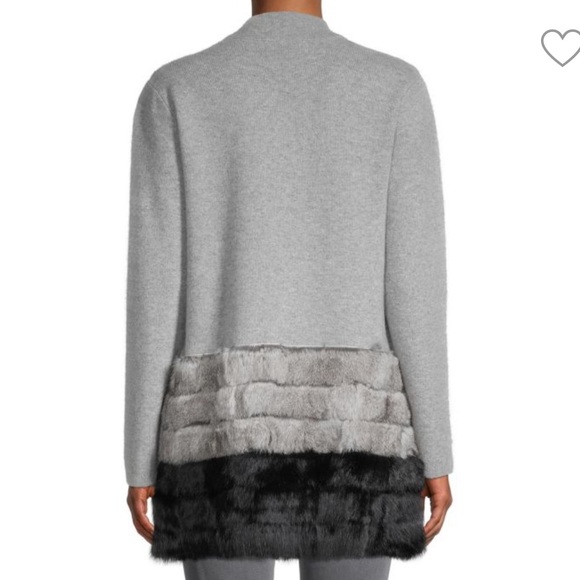 PLY Cashmere✨ Cashmere & Rabbit Fur Cardigan - Picture 2 of 8